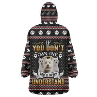 West Highland White Terrier Christmas Wearable Blanket Hoodie Xmas Holiday Patterns - Wonder Print Shop