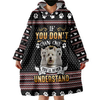 West Highland White Terrier Christmas Wearable Blanket Hoodie Xmas Holiday Patterns - Wonder Print Shop