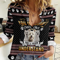 West Highland White Terrier Christmas Women Casual Shirt Xmas Holiday Patterns - Wonder Print Shop