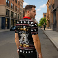 West Highland White Terrier Christmas Zipper Polo Shirt Xmas Holiday Patterns - Wonder Print Shop