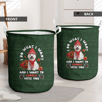 West Highland White Terrier Christmas Laundry Basket Xmas Holiday Patterns - Wonder Print Shop