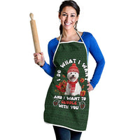 West Highland White Terrier Christmas Apron Xmas Holiday Patterns - Wonder Print Shop
