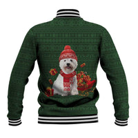 West Highland White Terrier Christmas Baseball Jacket Xmas Holiday Patterns - Wonder Print Shop
