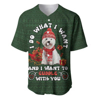 West Highland White Terrier Christmas Baseball Jersey Xmas Holiday Patterns - Wonder Print Shop