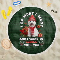West Highland White Terrier Christmas Beach Blanket Xmas Holiday Patterns - Wonder Print Shop