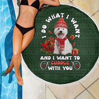 West Highland White Terrier Christmas Beach Blanket Xmas Holiday Patterns - Wonder Print Shop