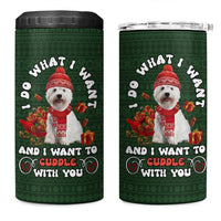 West Highland White Terrier Christmas 4 in 1 Can Cooler Tumbler Xmas Holiday Patterns - Wonder Print Shop