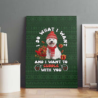 West Highland White Terrier Christmas Canvas Wall Art Xmas Holiday Patterns - Wonder Print Shop