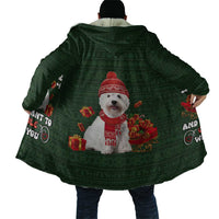 West Highland White Terrier Christmas Cloak Xmas Holiday Patterns - Wonder Print Shop