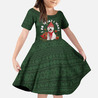 West Highland White Terrier Christmas Family Matching Short Sleeve Bodycon Dress and Hawaiian Shirt Xmas Holiday Patterns - Wonder Print Shop