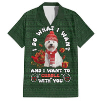 West Highland White Terrier Christmas Family Matching Short Sleeve Bodycon Dress and Hawaiian Shirt Xmas Holiday Patterns - Wonder Print Shop