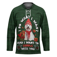 West Highland White Terrier Christmas Hockey Jersey Xmas Holiday Patterns - Wonder Print Shop