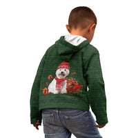 West Highland White Terrier Christmas Kid Hoodie Xmas Holiday Patterns - Wonder Print Shop