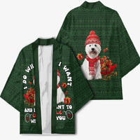 West Highland White Terrier Christmas Kimono Xmas Holiday Patterns - Wonder Print Shop