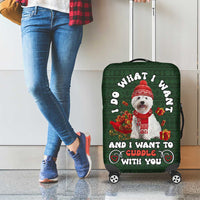 West Highland White Terrier Christmas Luggage Cover Xmas Holiday Patterns - Wonder Print Shop