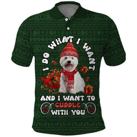 West Highland White Terrier Christmas Polo Shirt Xmas Holiday Patterns - Wonder Print Shop