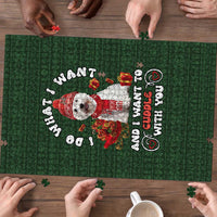 West Highland White Terrier Christmas Puzzle Xmas Holiday Patterns - Wonder Print Shop