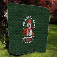 West Highland White Terrier Christmas Quilt Xmas Holiday Patterns - Wonder Print Shop