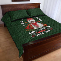 West Highland White Terrier Christmas Quilt Bed Set Xmas Holiday Patterns - Wonder Print Shop