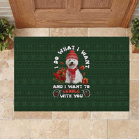 West Highland White Terrier Christmas Rubber Doormat Xmas Holiday Patterns - Wonder Print Shop