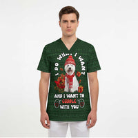West Highland White Terrier Christmas Scrub Top Xmas Holiday Patterns - Wonder Print Shop