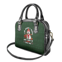 West Highland White Terrier Christmas Shoulder Handbag Xmas Holiday Patterns - Wonder Print Shop
