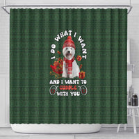 West Highland White Terrier Christmas Shower Curtain Xmas Holiday Patterns - Wonder Print Shop