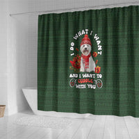 West Highland White Terrier Christmas Shower Curtain Xmas Holiday Patterns - Wonder Print Shop