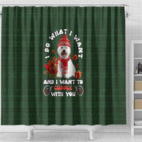 West Highland White Terrier Christmas Shower Curtain Xmas Holiday Patterns - Wonder Print Shop