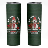 West Highland White Terrier Christmas Skinny Tumbler Xmas Holiday Patterns - Wonder Print Shop