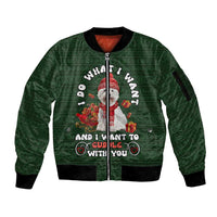 West Highland White Terrier Christmas Sleeve Zip Bomber Jacket Xmas Holiday Patterns - Wonder Print Shop