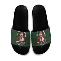 West Highland White Terrier Christmas Slide Sandals Xmas Holiday Patterns - Wonder Print Shop