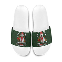 West Highland White Terrier Christmas Slide Sandals Xmas Holiday Patterns - Wonder Print Shop