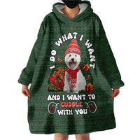 West Highland White Terrier Christmas Wearable Blanket Hoodie Xmas Holiday Patterns - Wonder Print Shop
