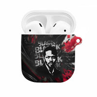 Steve Biko AirPods Case with Black Consciousness Portrait, Power Fist Symbol and Red-Black Freedom - Wonder Print Shop