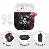 Steve Biko AirPods Case with Black Consciousness Portrait, Power Fist Symbol and Red-Black Freedom - Wonder Print Shop