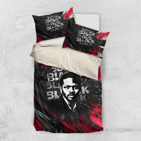 Steve Biko Bedding Set with Black Consciousness Portrait, Power Fist Symbol and Red-Black Freedom - Wonder Print Shop