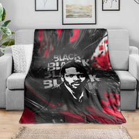 Steve Biko Blanket with Black Consciousness Portrait, Power Fist Symbol and Red-Black Freedom - Wonder Print Shop