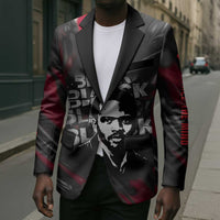 Steve Biko Blazer with Black Consciousness Portrait, Power Fist Symbol and Red-Black Freedom - Wonder Print Shop