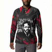 Steve Biko Button Sweatshirt with Black Consciousness Portrait, Power Fist Symbol and Red-Black Freedom