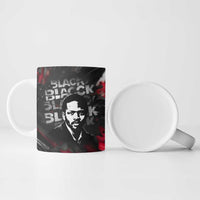Steve Biko Ceramic Mug with Black Consciousness Portrait, Power Fist Symbol and Red-Black Freedom - Wonder Print Shop