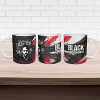 Steve Biko Ceramic Mug with Black Consciousness Portrait, Power Fist Symbol and Red-Black Freedom - Wonder Print Shop