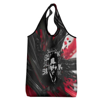 Steve Biko Grocery Bag with Black Consciousness Portrait, Power Fist Symbol and Red-Black Freedom - Wonder Print Shop