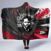 Steve Biko Hooded Blanket with Black Consciousness Portrait, Power Fist Symbol and Red-Black Freedom - Wonder Print Shop
