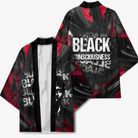 Steve Biko Kimono with Black Consciousness Portrait, Power Fist Symbol and Red-Black Freedom - undefined
