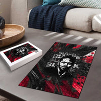 Steve Biko Puzzle with Black Consciousness Portrait, Power Fist Symbol and Red-Black Freedom - Wonder Print Shop