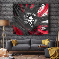 Steve Biko Tapestry with Black Consciousness Portrait, Power Fist Symbol and Red-Black Freedom - Wonder Print Shop