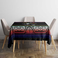 Steve Biko Tablecloth with Microphone Portrait, Black Consciousness Quote and Vibrant Ethnic Wave - Wonder Print Shop