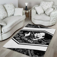 Steve Biko Area Rug with Monochrome Portrait, Ideas Do Not Die Quote - Wonder Print Shop