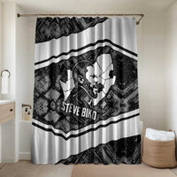 Steve Biko Bathroom Set with Monochrome Portrait, Ideas Do Not Die Quote - Wonder Print Shop